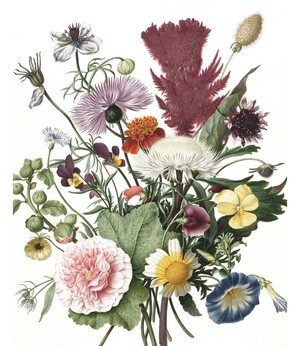 Behangpaneel Wilde Bloemen 142.5 x 180 cm 