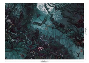 wandposter Jungle Tropical Landscape 389.6 cm