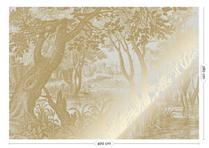 Wandposter Engraved Landscape 400 cm