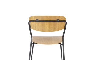 JOLIEN Black/Wood stoel 2 stuks 