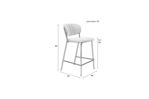 BARKRUK JOLIEN boucle/zwart 2 stuks