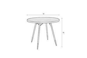 DENISE tafel rond 91 cm 