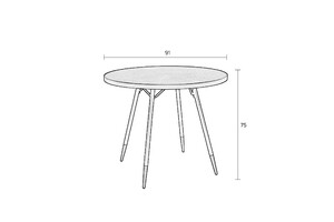 DENISE tafel rond 91 cm 