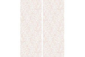 Behang met getekende bloemen 100 x 280 cm