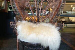 Vintage fauteuil rotan 
