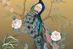 Wandkleed PEACOCK 110x145cm 