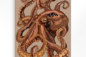 Wandkleed PULPO