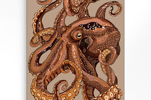 Wandkleed PULPO 110x145cm   